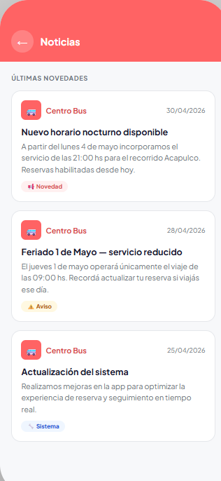 XATA APP: novedades y alertas del servicio