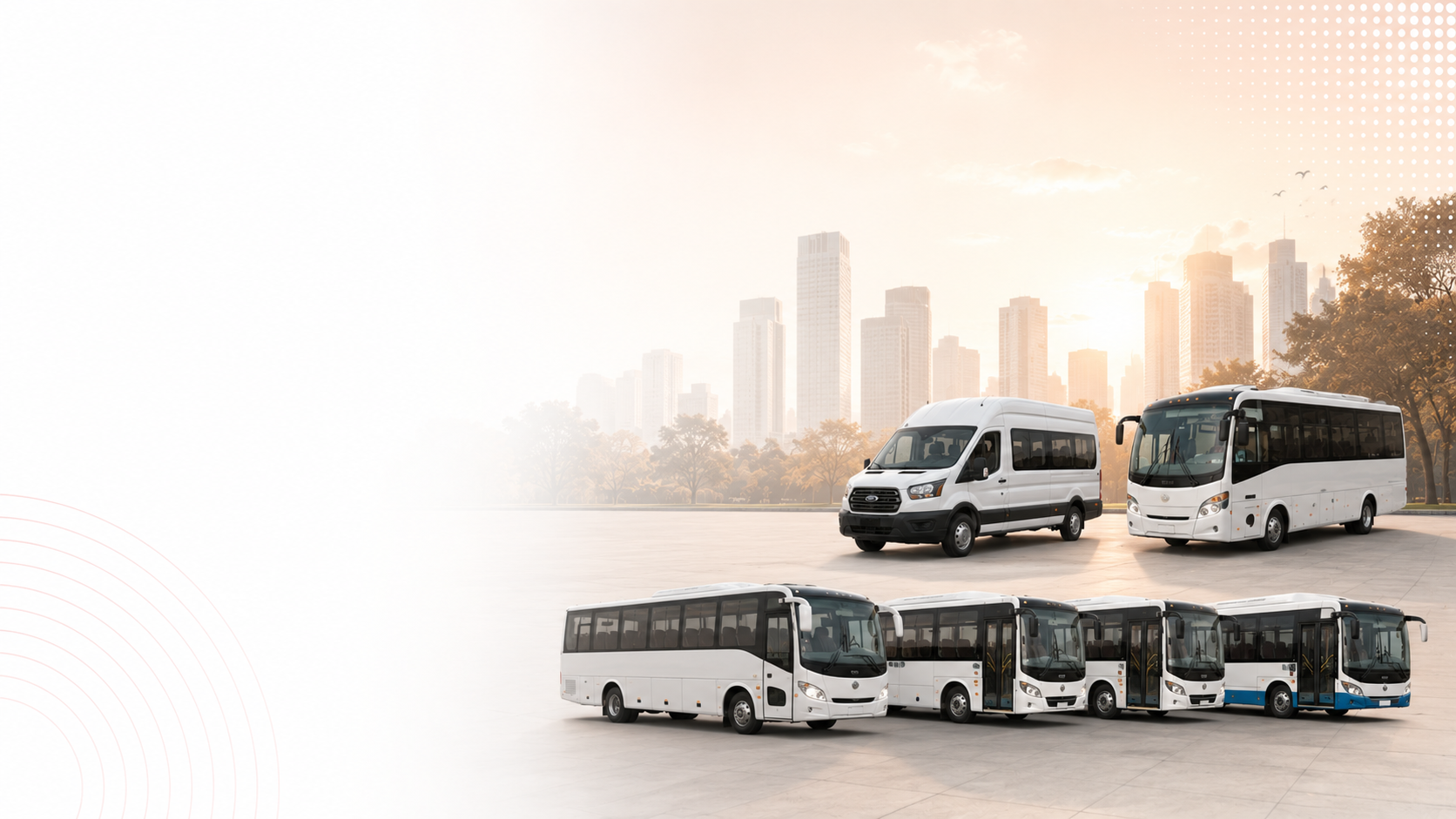 Flota de minibuses y buses de Grupo VUKIT